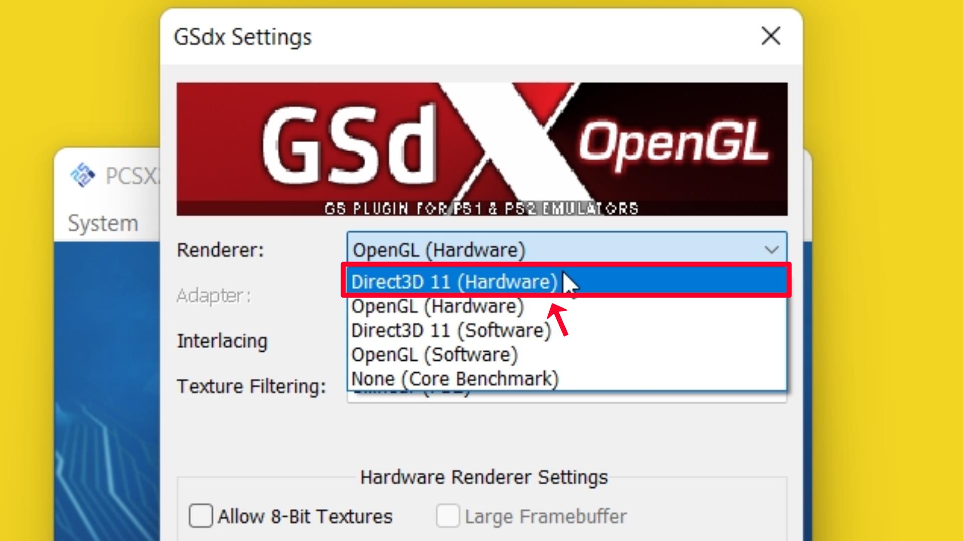Step 49 Click on Renderer and Click on Direct3D 11 Hardware option