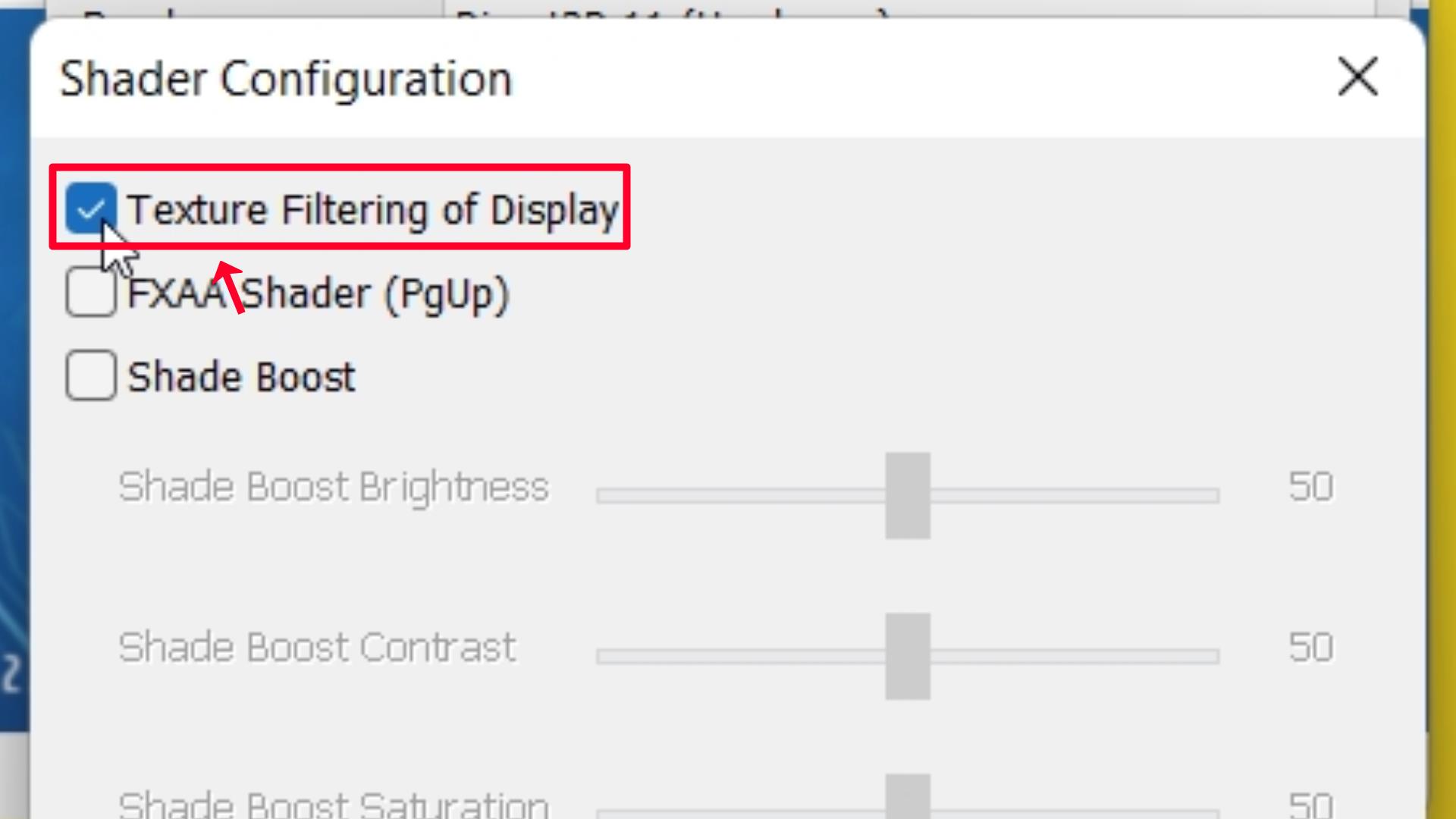 Step 60 Enable Texture Filtering of Display.