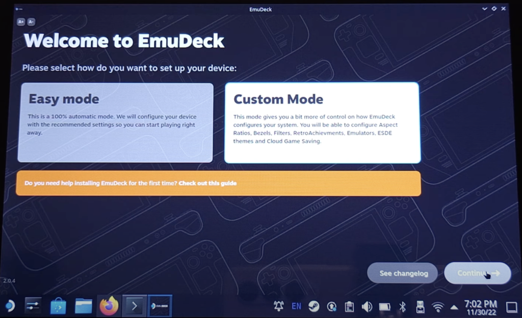Using EmuDeck to install Yuzu Emulator on Steam Deck step 5